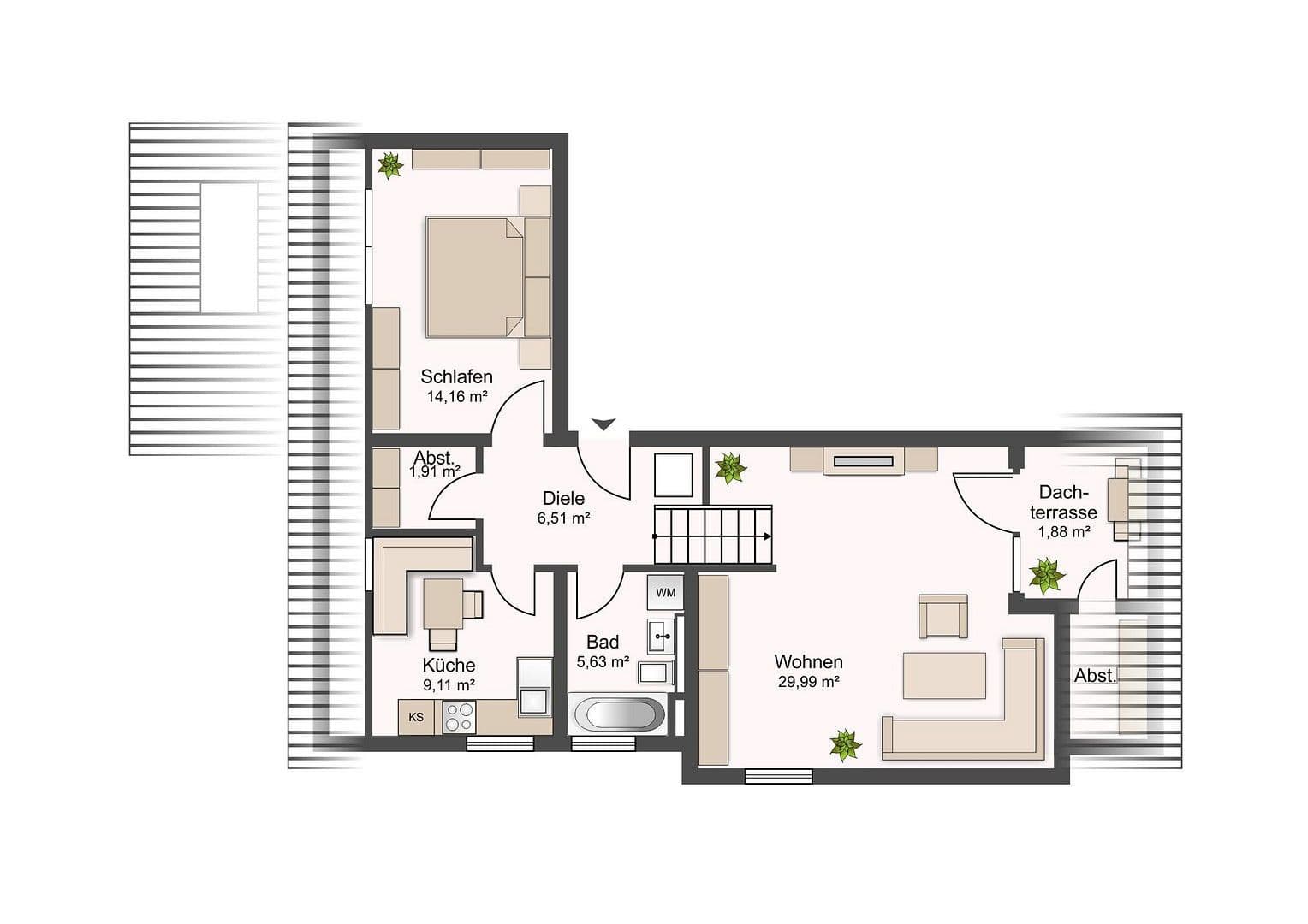 Predaj bytu 2-izbový 67 m², Landshut, Bavorsko Predaj bytu 2-izbový 67 m², Landshut, Bavorsko