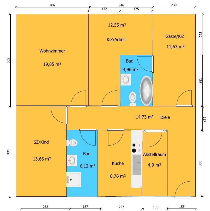 Prenájom bytu 3-izbový 80 m², Kreisigstraße 40, Zwickau, Sasko Prenájom bytu 3-izbový 80 m², Kreisigstraße 40, Zwickau, Sasko