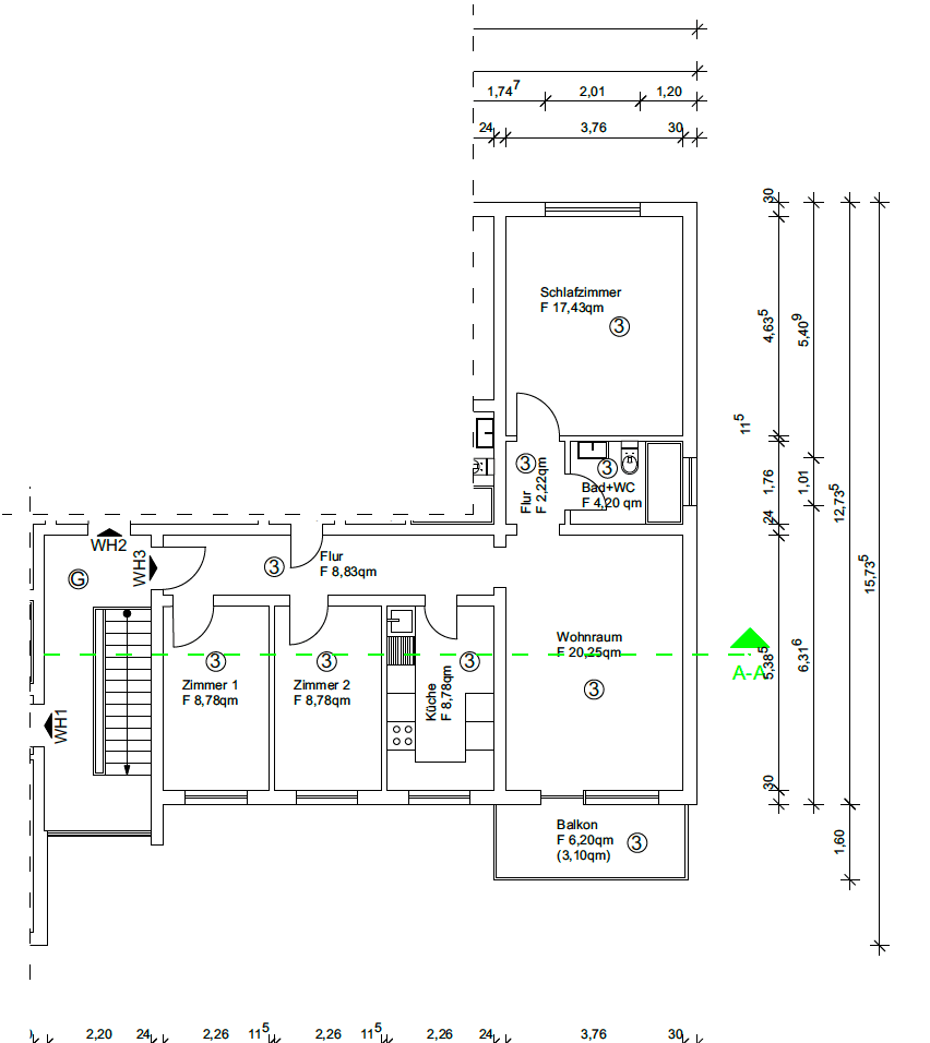Prenájom bytu 4-izbový 84 m², Düsseldorf, Severné Porýnie - Westfálsko Prenájom bytu 4-izbový 84 m², Düsseldorf, Severné Porýnie - Westfálsko