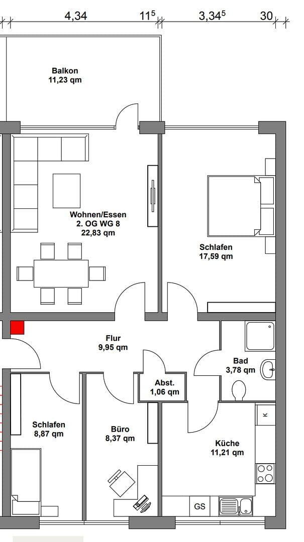 Prenájom bytu 4-izbový 86 m², Sorthmannweg 9, Hamburg, Hamburg Prenájom bytu 4-izbový 86 m², Sorthmannweg 9, Hamburg, Hamburg
