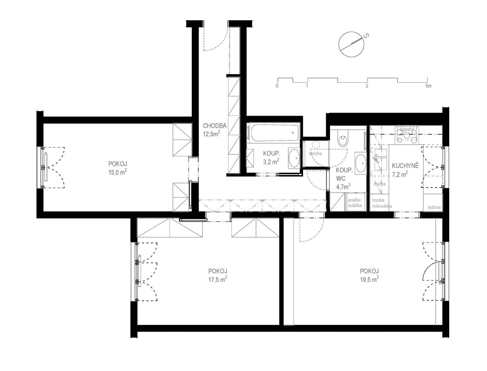 Predaj bytu 3-izbový 80 m², Krupská, Praha, Praha Predaj bytu 3-izbový 80 m², Krupská, Praha, Praha