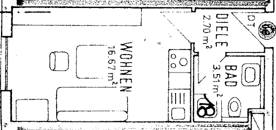 Predaj bytu 1-izbový 23 m², Zollhallenstraße 2A, Bruchsal, Bádensko-Wurttembersko Predaj bytu 1-izbový 23 m², Zollhallenstraße 2A, Bruchsal, Bádensko-Wurttembersko