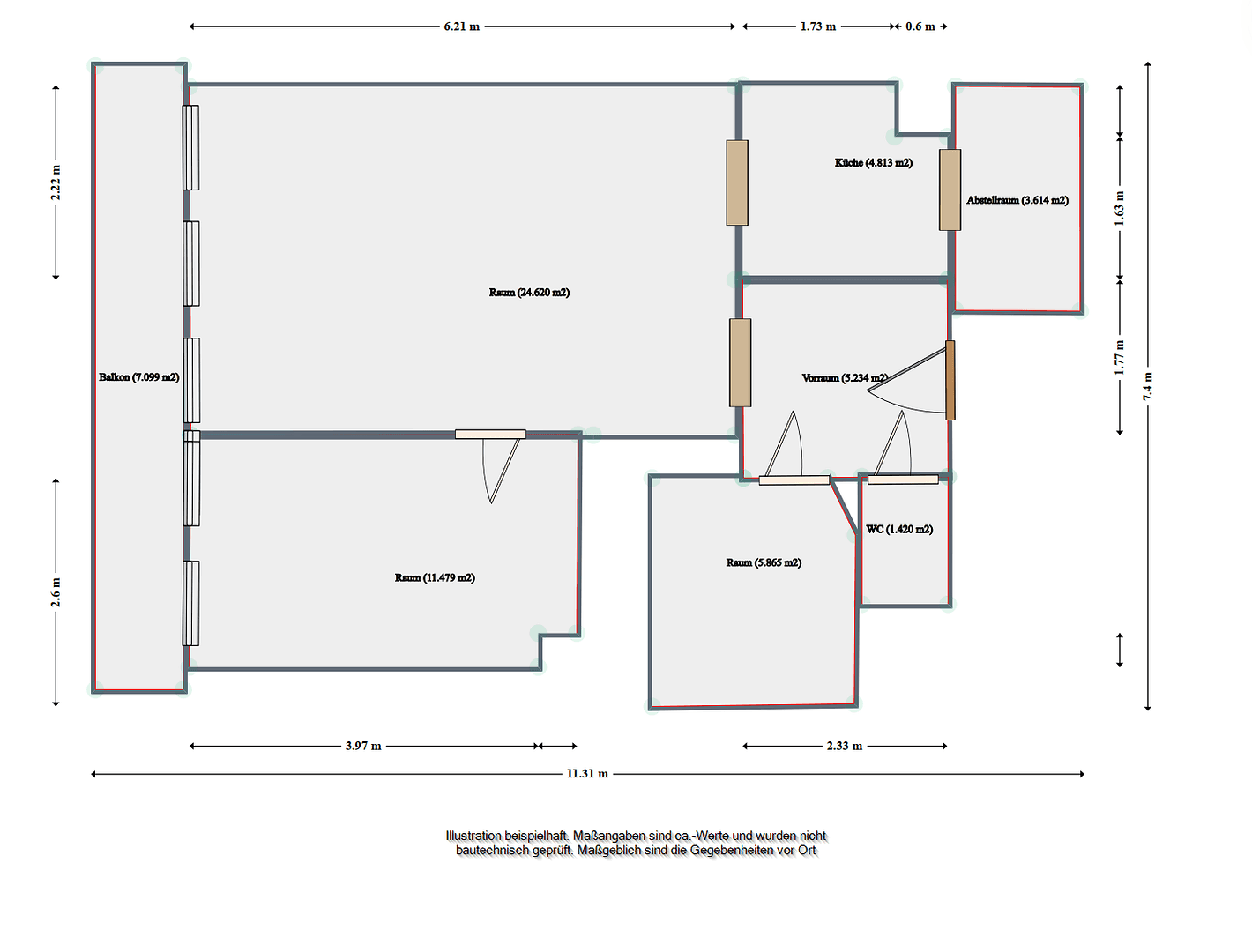 Prenájom bytu 2-izbový 58 m², Brigittenauerlände 164, Wien, Viedeň Prenájom bytu 2-izbový 58 m², Brigittenauerlände 164, Wien, Viedeň