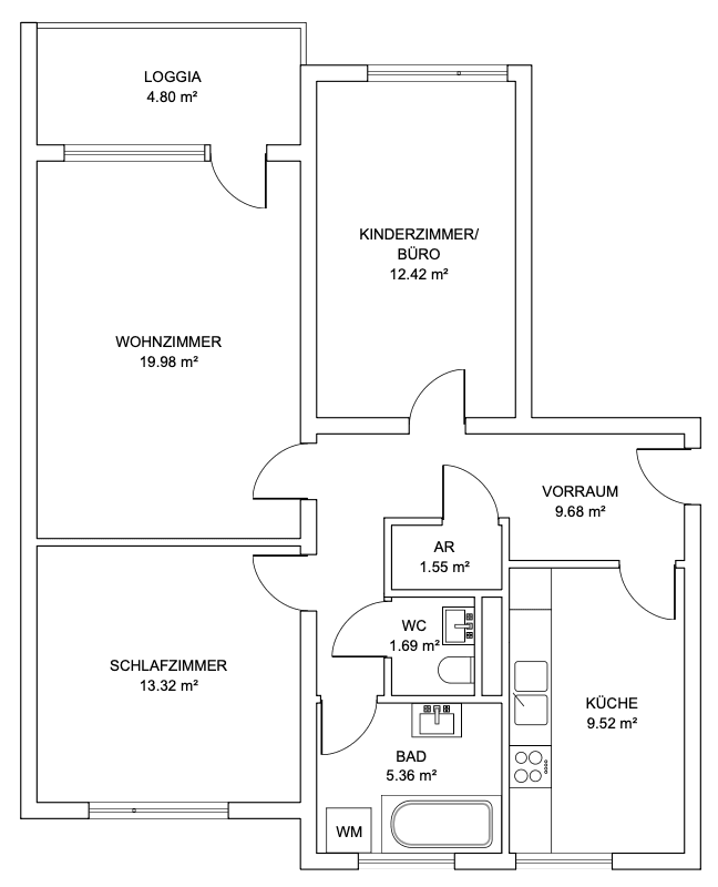 Predaj bytu 3-izbový 74 m², Stadlerstraße 49, Linz, Horné Rakúsko Predaj bytu 3-izbový 74 m², Stadlerstraße 49, Linz, Horné Rakúsko