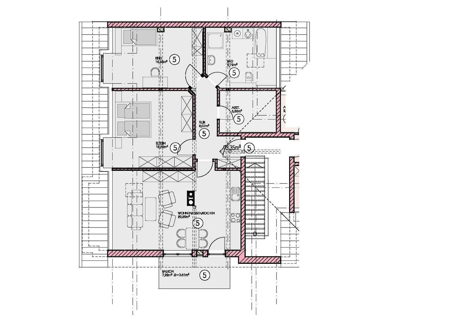 Prenájom bytu 3-izbový 94 m², Passau-Grubweg, Bavorsko Prenájom bytu 3-izbový 94 m², Passau-Grubweg, Bavorsko