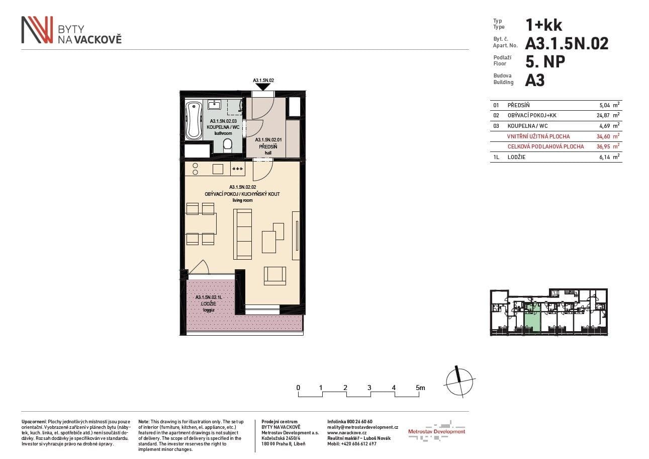 Prenájom bytu 1-izbový 41 m², Olgy Havlové, Praha, Praha Prenájom bytu 1-izbový 41 m², Olgy Havlové, Praha, Praha