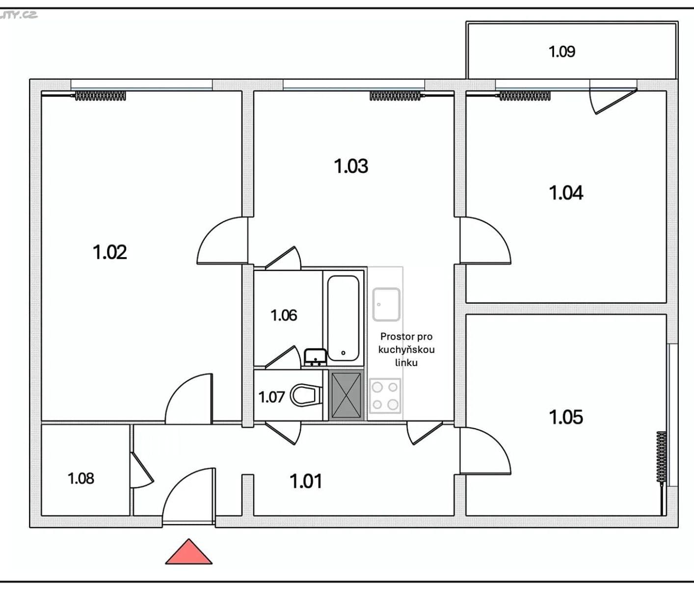 Prenájom bytu 4-izbový 78 m², Počernická, Praha, Praha Prenájom bytu 4-izbový 78 m², Počernická, Praha, Praha