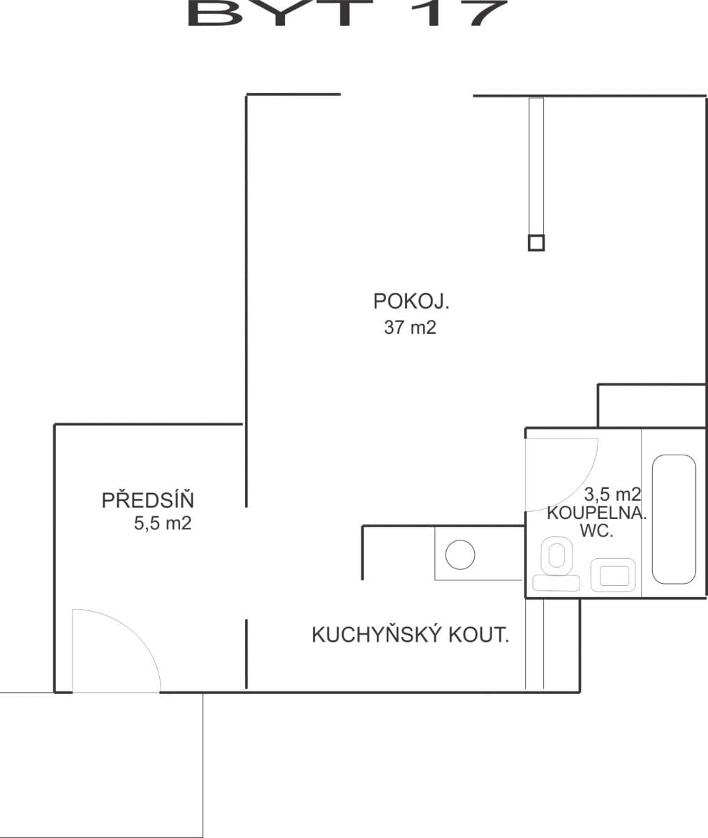 Prenájom bytu 1-izbový 46 m², Zdařilá, Praha, Praha Prenájom bytu 1-izbový 46 m², Zdařilá, Praha, Praha