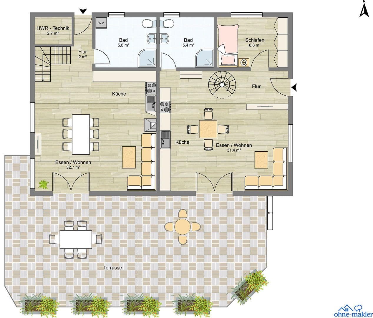 Predaj domu 147 m², pozemek 403 m², Zu den Karlsbergen 3, Zempin, Meklenbursko-Predpomoransko Predaj domu 147 m², pozemek 403 m², Zu den Karlsbergen 3, Zempin, Meklenbursko-Predpomoransko