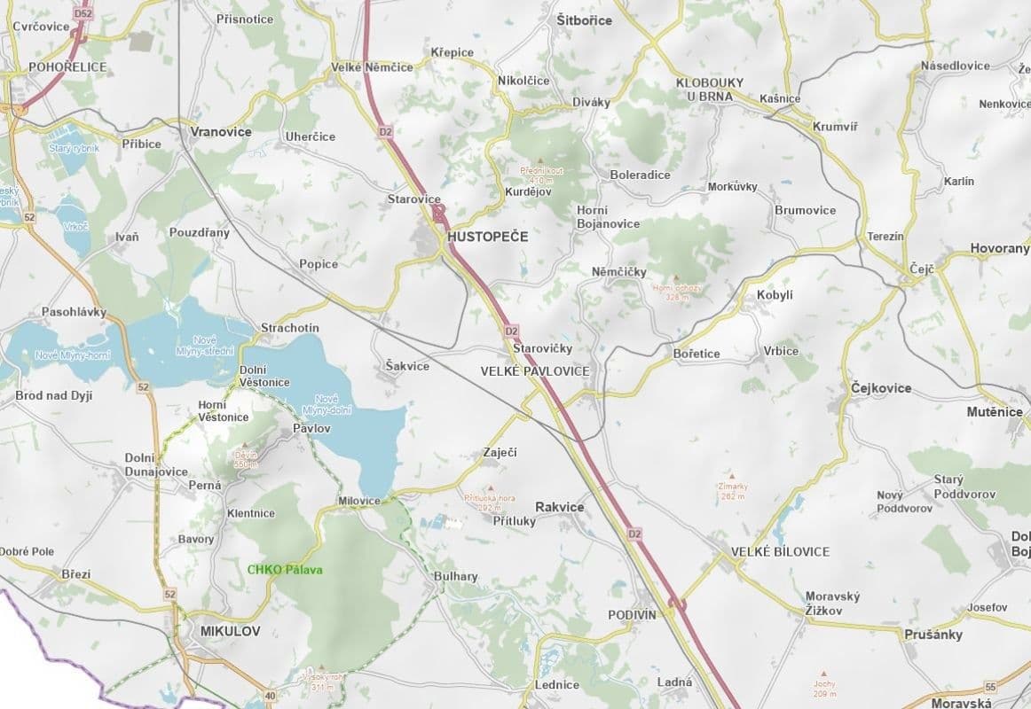 Predaj pozemku 2.555 m², Velké Pavlovice, Jihomoravský kraj Predaj pozemku 2.555 m², Velké Pavlovice, Jihomoravský kraj