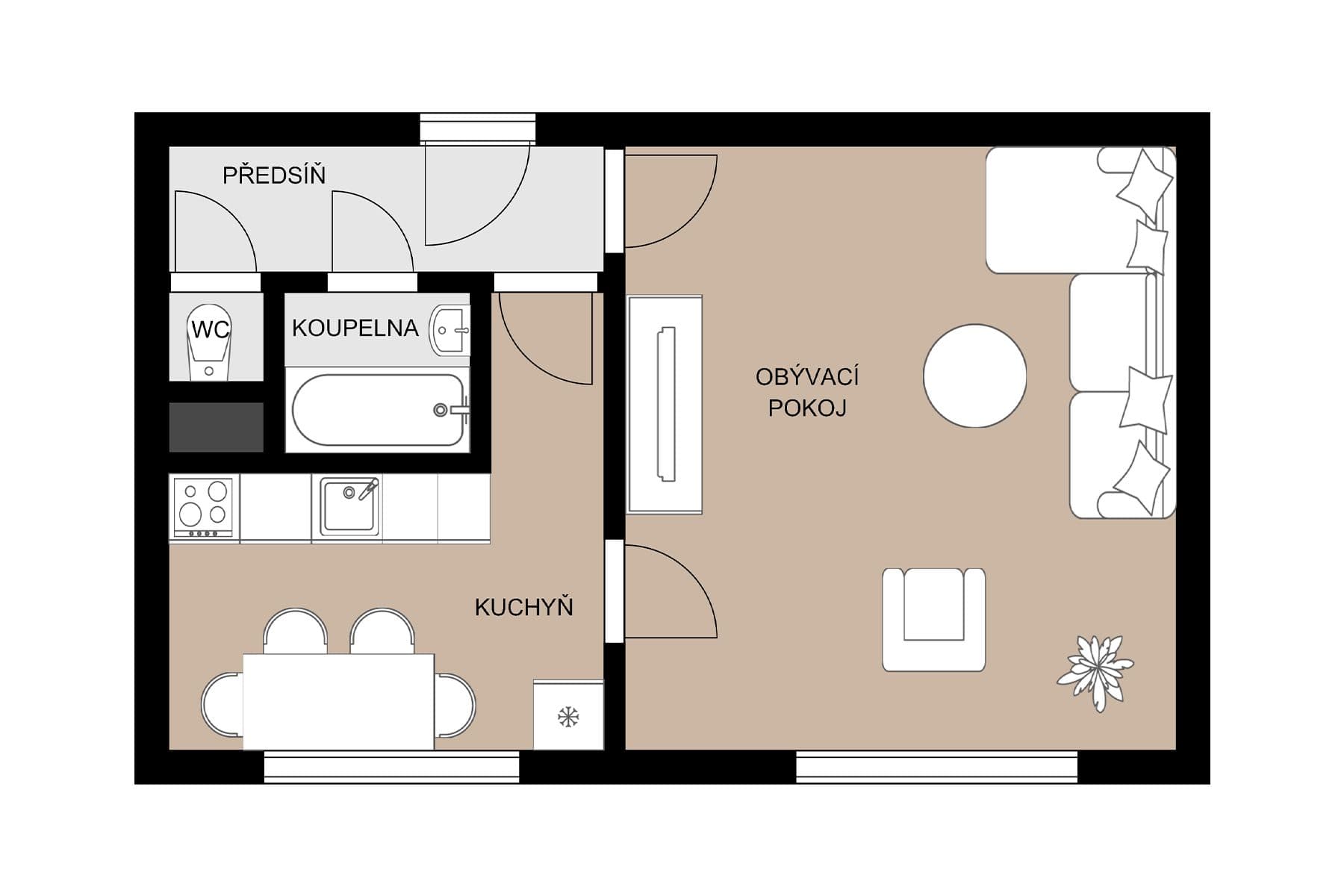 Predaj bytu 1-izbový 40 m², Kafkova, Praha, Praha Predaj bytu 1-izbový 40 m², Kafkova, Praha, Praha