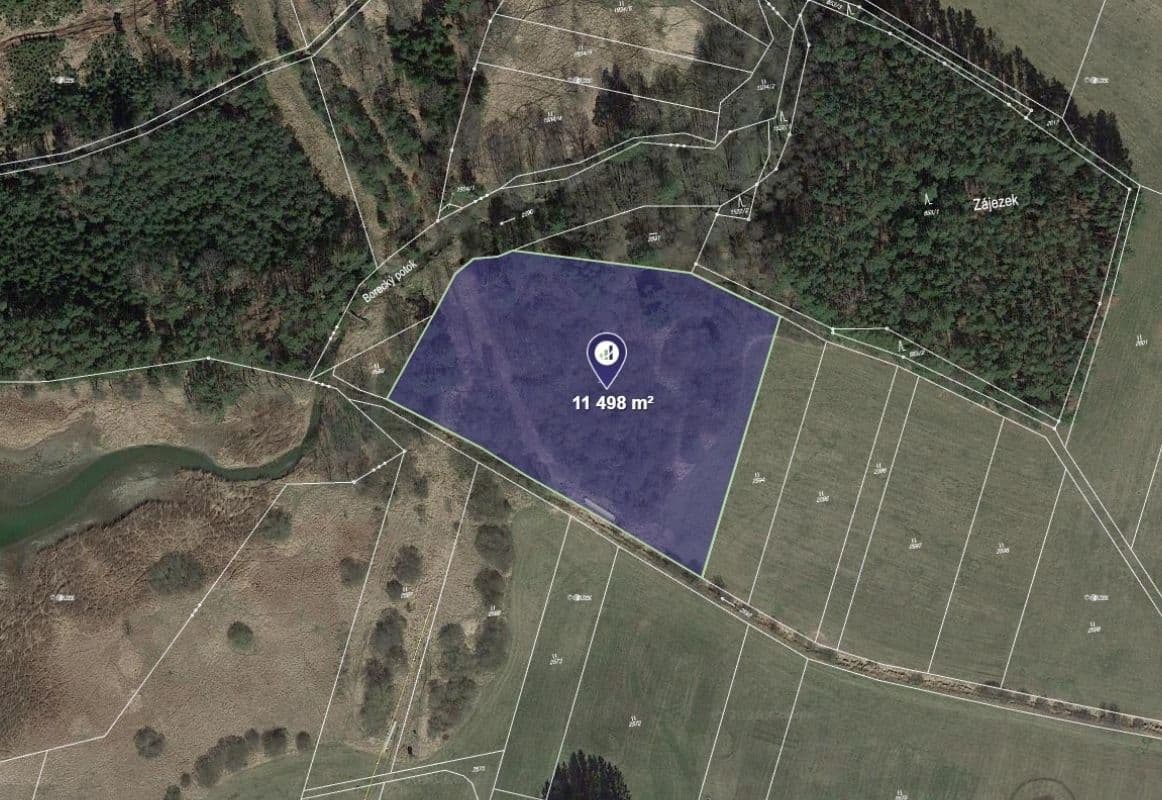 Predaj pozemku 11.498 m², Košice, Jihočeský kraj Predaj pozemku 11.498 m², Košice, Jihočeský kraj