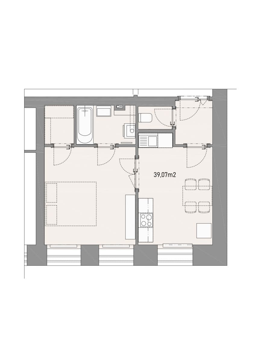 Prenájom bytu 2-izbový 39 m², Zlatnická, Praha, Praha Prenájom bytu 2-izbový 39 m², Zlatnická, Praha, Praha
