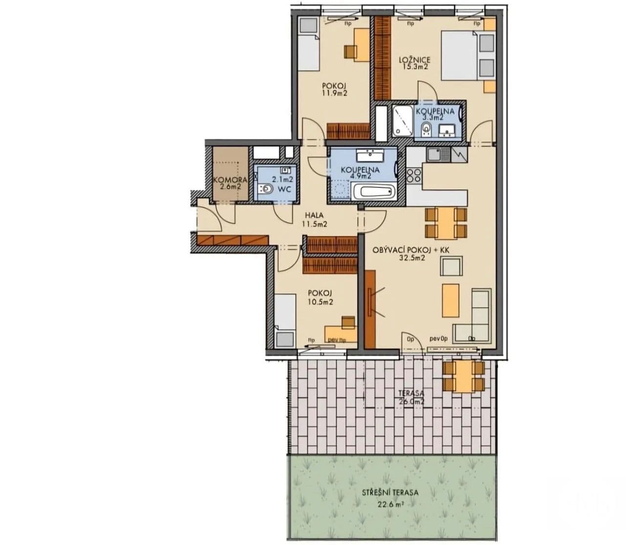 Predaj bytu 4-izbový 102 m², Kardausova, Praha, Praha Predaj bytu 4-izbový 102 m², Kardausova, Praha, Praha