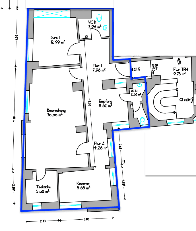 Prenájom kancelárie 85 m², Rastatt, Bádensko-Wurttembersko Prenájom kancelárie 85 m², Rastatt, Bádensko-Wurttembersko