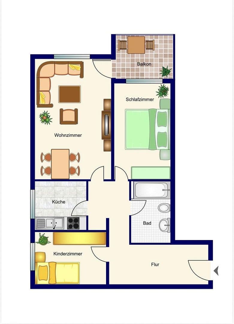 Prenájom bytu 3-izbový 93 m², Groß-Gerau, Hesensko Prenájom bytu 3-izbový 93 m², Groß-Gerau, Hesensko