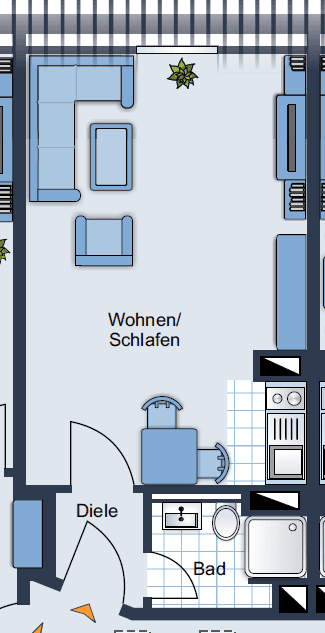 Prenájom bytu 1-izbový 25 m², München, Bavorsko Prenájom bytu 1-izbový 25 m², München, Bavorsko