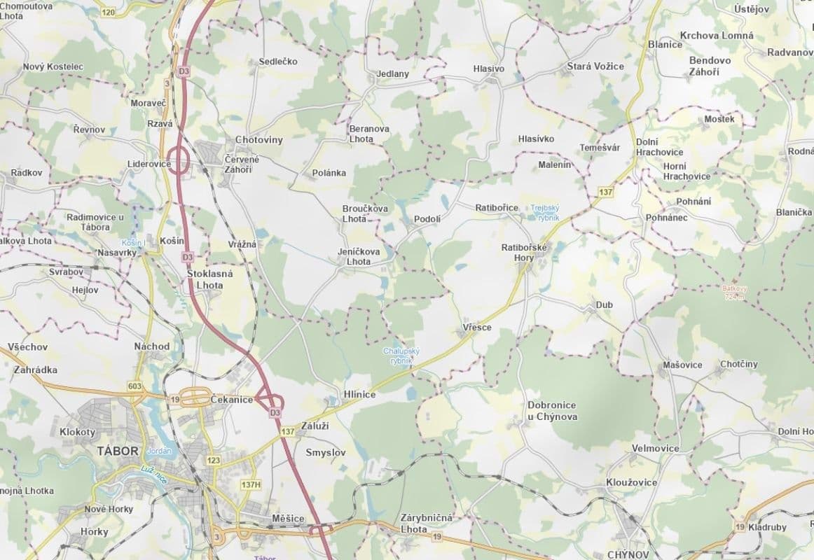 Predaj pozemku 3.719 m², Ratibořské Hory, Jihočeský kraj Predaj pozemku 3.719 m², Ratibořské Hory, Jihočeský kraj