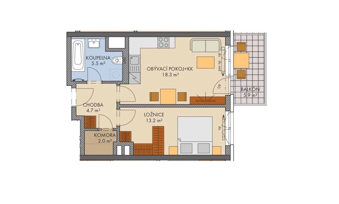 Predaj bytu 2-izbový 46 m², Thomasova, Praha, Praha Predaj bytu 2-izbový 46 m², Thomasova, Praha, Praha