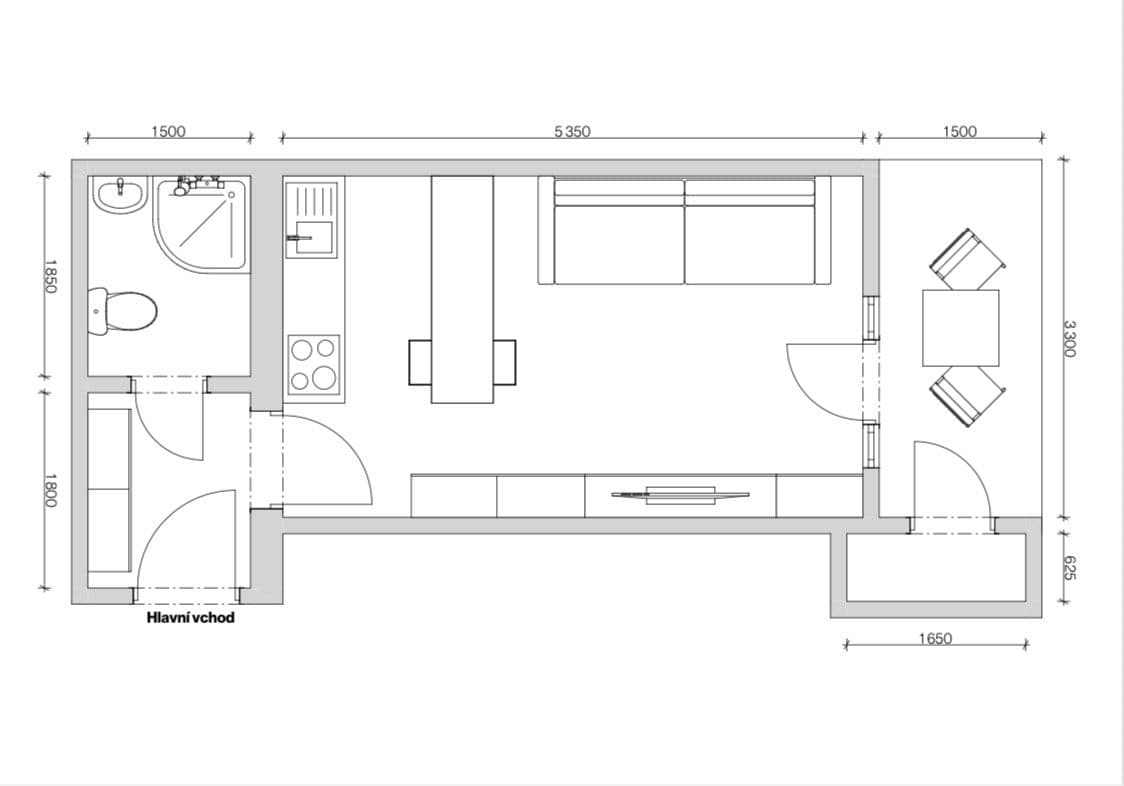 Prenájom bytu 1-izbový 24 m², Hartigova, Praha, Praha Prenájom bytu 1-izbový 24 m², Hartigova, Praha, Praha