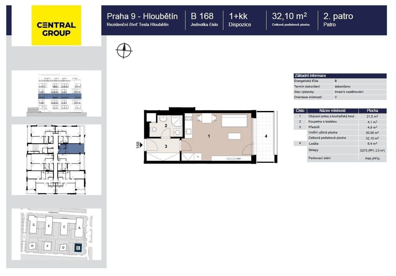Prenájom bytu 1-izbový 36 m², Domalípova, Praha, Praha Prenájom bytu 1-izbový 36 m², Domalípova, Praha, Praha