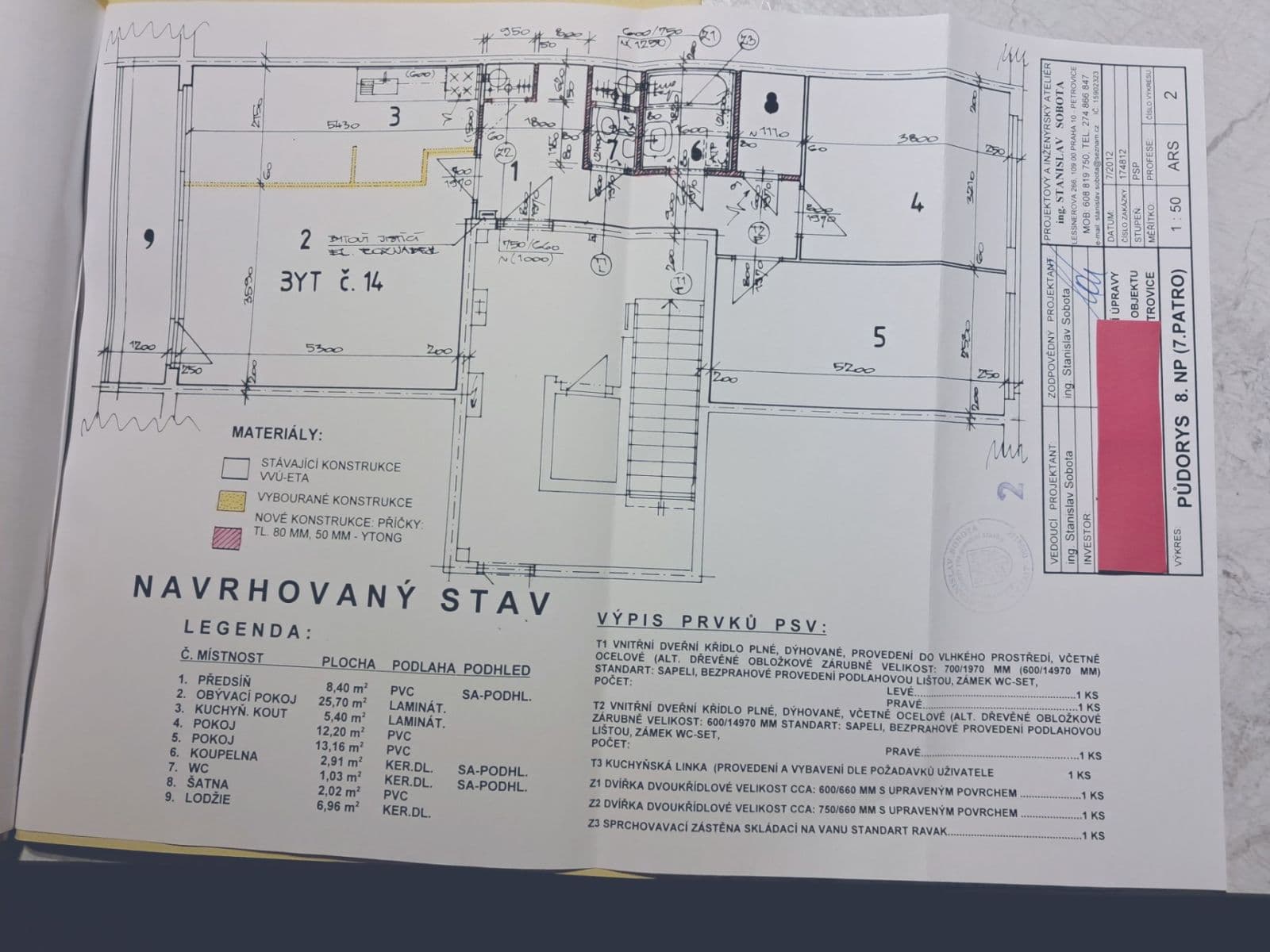 Predaj bytu 3-izbový 70 m², Rezlerova, Praha, Praha Predaj bytu 3-izbový 70 m², Rezlerova, Praha, Praha
