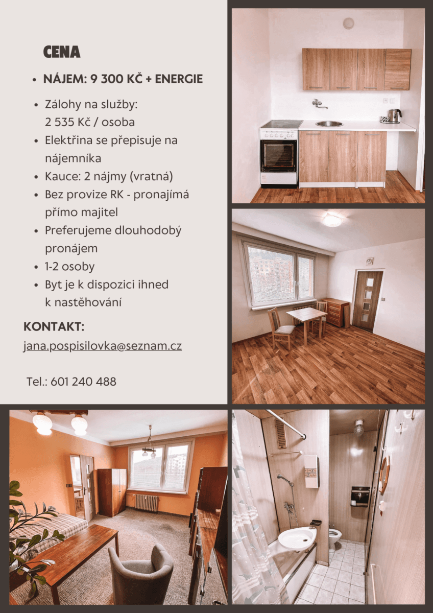 Prenájom bytu 1-izbový 36 m², Nová, Ústí nad Labem, Ústecký kraj Prenájom bytu 1-izbový 36 m², Nová, Ústí nad Labem, Ústecký kraj