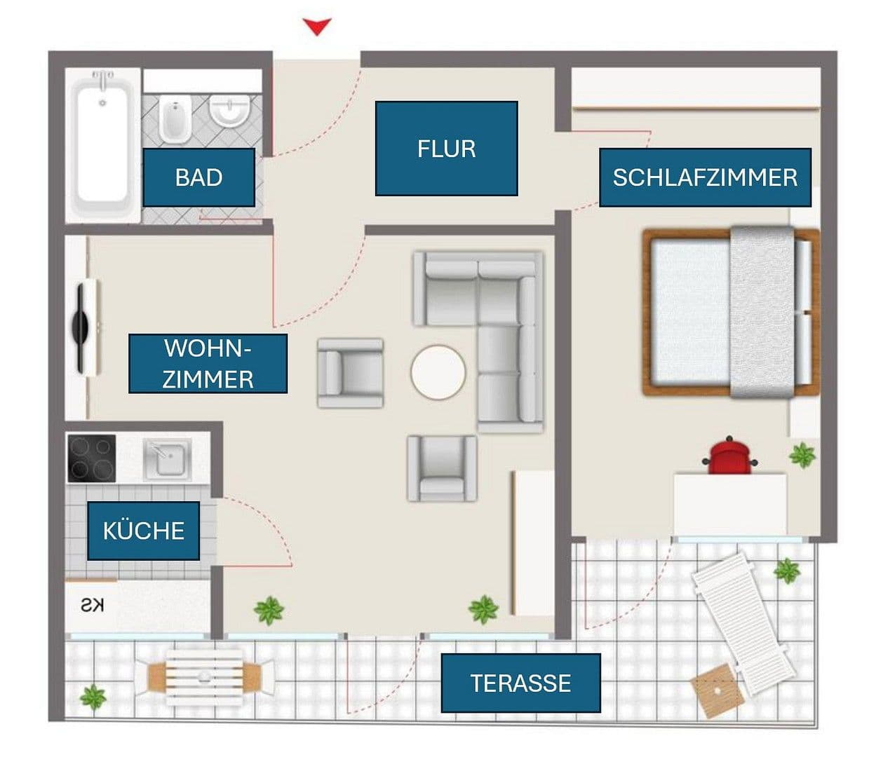 Predaj bytu 2-izbový 49 m², Sepp-Manger-Straße 3a, Neufahrn, Bavorsko Predaj bytu 2-izbový 49 m², Sepp-Manger-Straße 3a, Neufahrn, Bavorsko