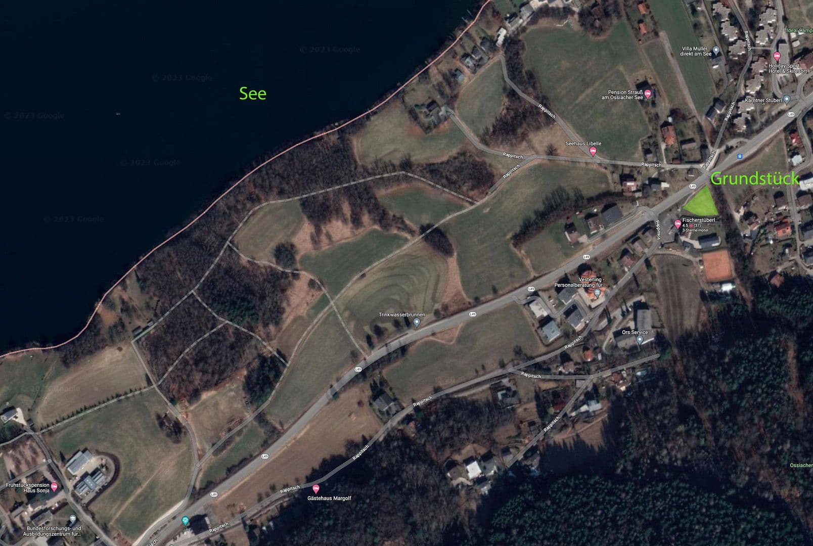 Predaj pozemku 1.837 m², Rappitsch 4, Ossiach, Korutánsko Predaj pozemku 1.837 m², Rappitsch 4, Ossiach, Korutánsko