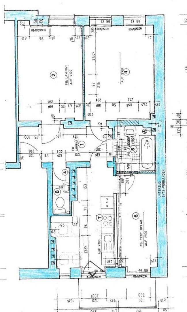Prenájom bytu 3-izbový 71 m², Rathenaustraße 25, Erfurt, Durínsko Prenájom bytu 3-izbový 71 m², Rathenaustraße 25, Erfurt, Durínsko