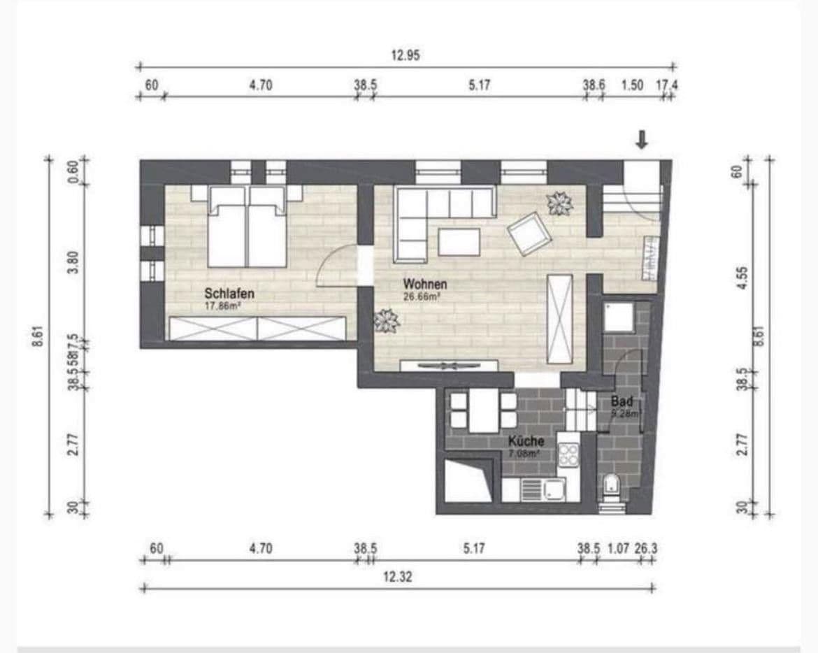 Prenájom bytu 2-izbový 59 m², Schiersteiner Straße 8, Wiesbaden, Hesensko Prenájom bytu 2-izbový 59 m², Schiersteiner Straße 8, Wiesbaden, Hesensko
