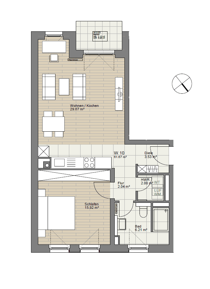 Prenájom bytu 2-izbový 61 m², Seilerstraße 7, Frankfurt am Main, Hesensko Prenájom bytu 2-izbový 61 m², Seilerstraße 7, Frankfurt am Main, Hesensko