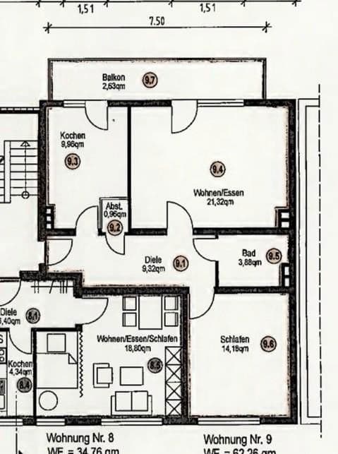 Prenájom bytu 2-izbový 63 m², Poststr. 7, Bottrop, Severné Porýnie - Westfálsko Prenájom bytu 2-izbový 63 m², Poststr. 7, Bottrop, Severné Porýnie - Westfálsko