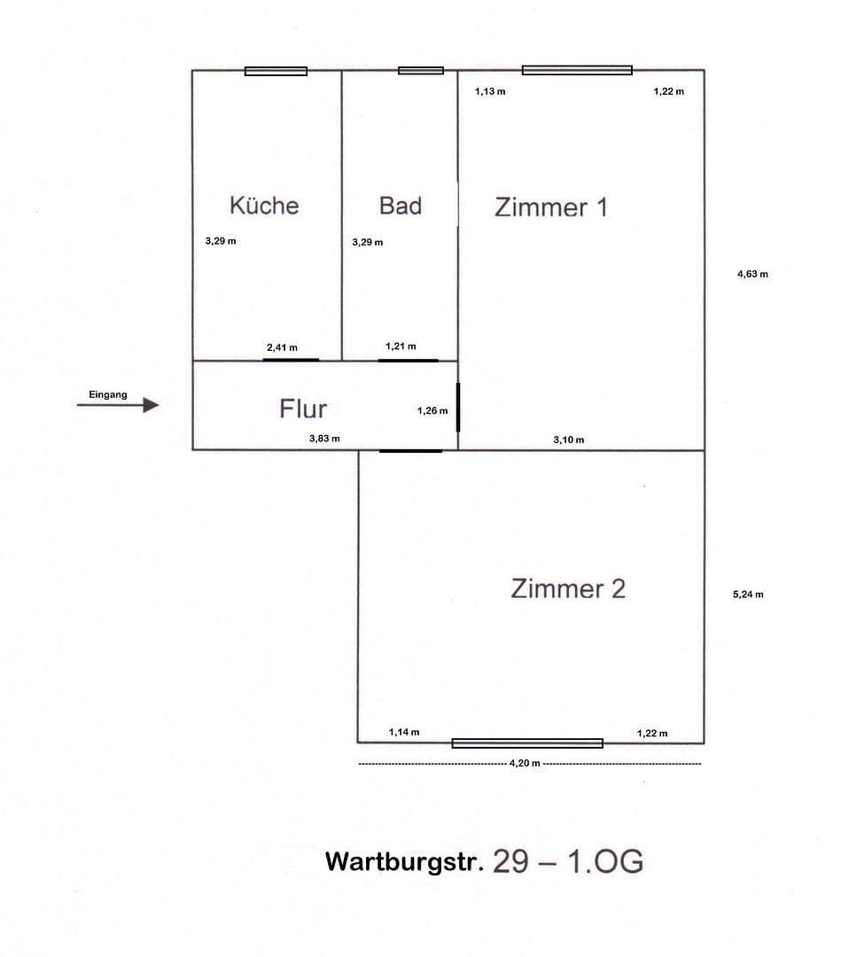Prenájom bytu 2-izbový 57 m², Wartburgstraße 29, Berlin, Berlín Prenájom bytu 2-izbový 57 m², Wartburgstraße 29, Berlin, Berlín