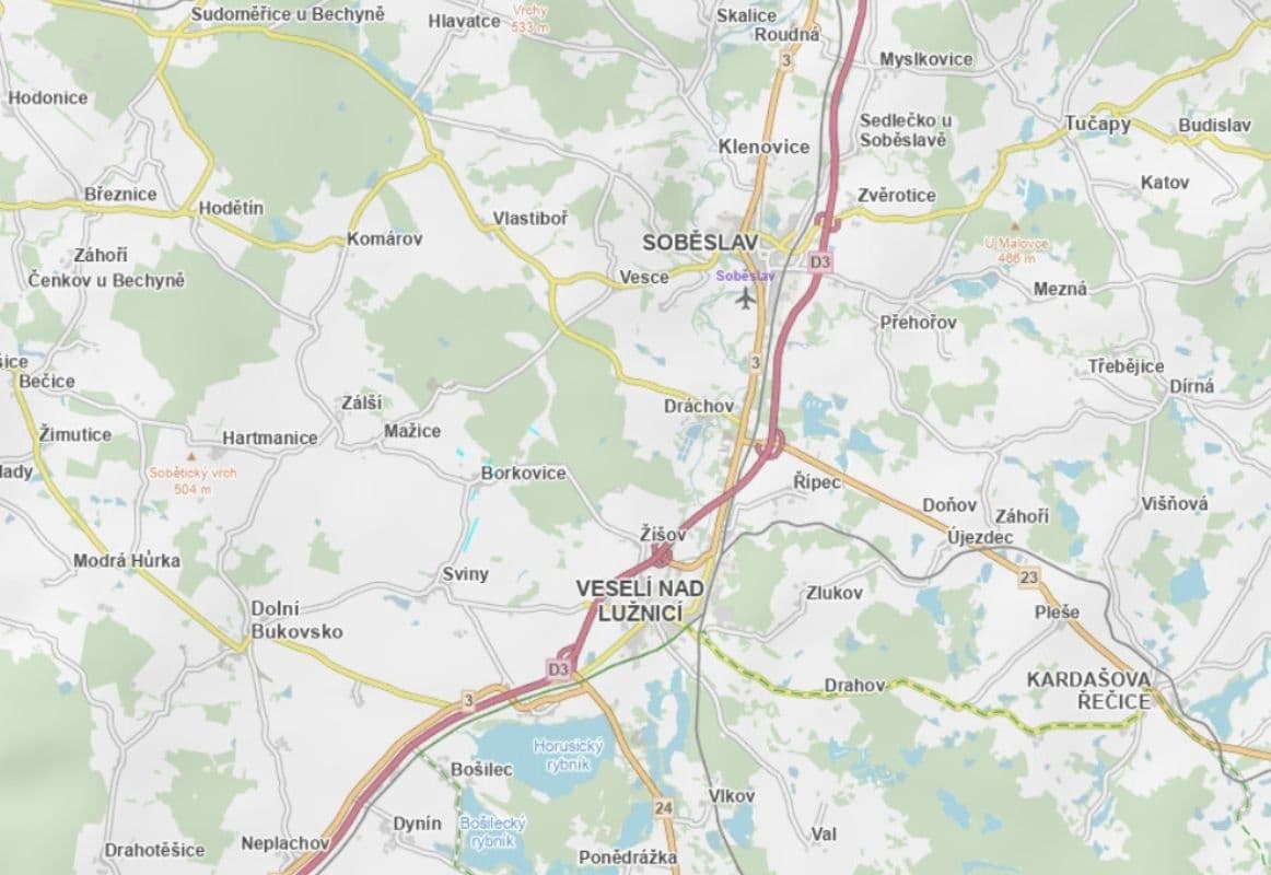 Predaj pozemku 58.319 m², Borkovice, Jihočeský kraj Predaj pozemku 58.319 m², Borkovice, Jihočeský kraj