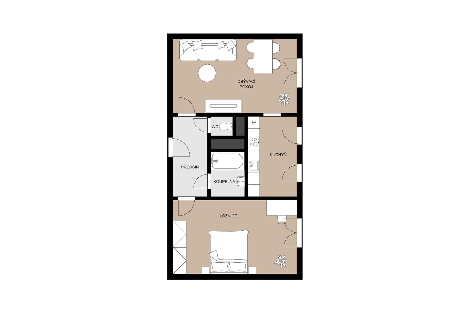 Predaj bytu 2-izbový 57 m², Bezručova, Říčany, Středočeský kraj Predaj bytu 2-izbový 57 m², Bezručova, Říčany, Středočeský kraj