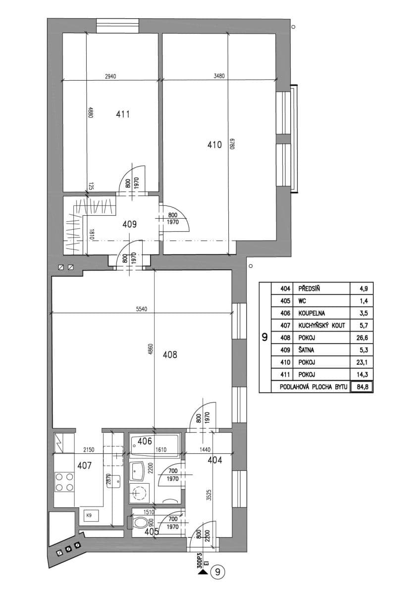 Prenájom bytu 3-izbový 85 m², Lidická, Praha, Praha Prenájom bytu 3-izbový 85 m², Lidická, Praha, Praha