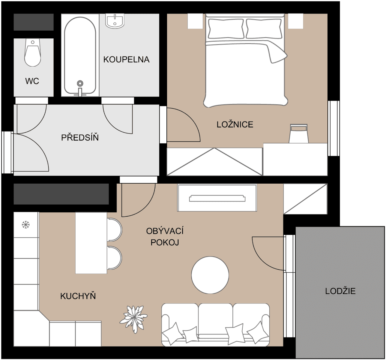 Predaj bytu 2-izbový 48 m², V Honech, Klecany, Středočeský kraj Predaj bytu 2-izbový 48 m², V Honech, Klecany, Středočeský kraj