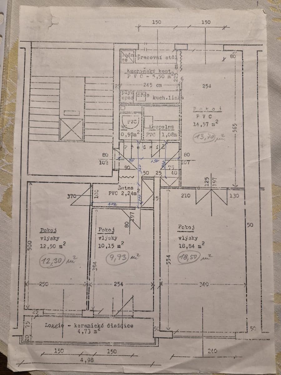 Prenájom bytu 3-izbový 75 m², Nad Olšinami, Praha, Praha Prenájom bytu 3-izbový 75 m², Nad Olšinami, Praha, Praha