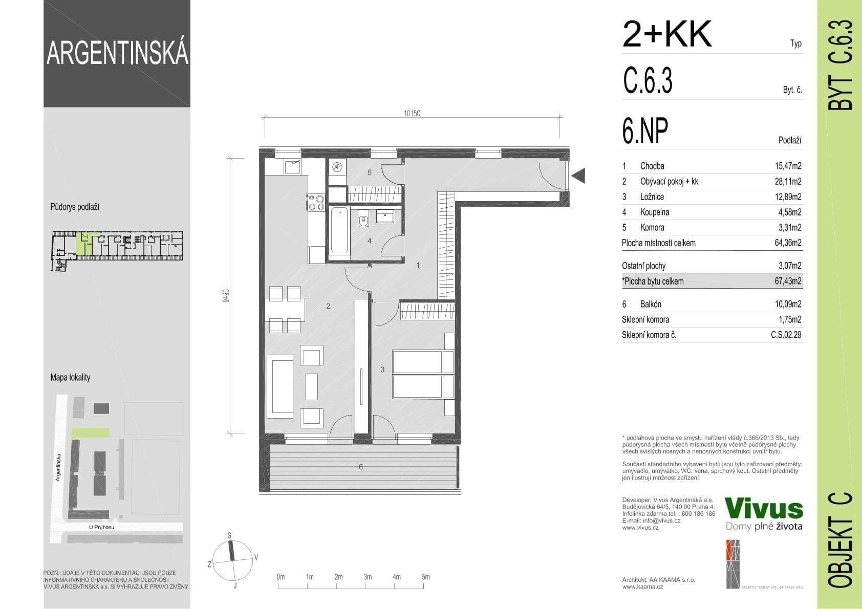 Predaj bytu 2-izbový 79 m², Argentinská, Praha, Praha Predaj bytu 2-izbový 79 m², Argentinská, Praha, Praha