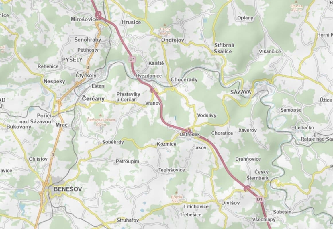 Predaj pozemku 11.254 m², Ostředek, Středočeský kraj Predaj pozemku 11.254 m², Ostředek, Středočeský kraj