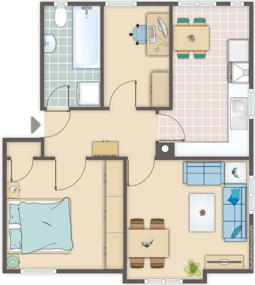 Prenájom bytu 4-izbový 70 m², Brenkenackerweg 35, Lichtenstein, Bádensko-Wurttembersko Prenájom bytu 4-izbový 70 m², Brenkenackerweg 35, Lichtenstein, Bádensko-Wurttembersko