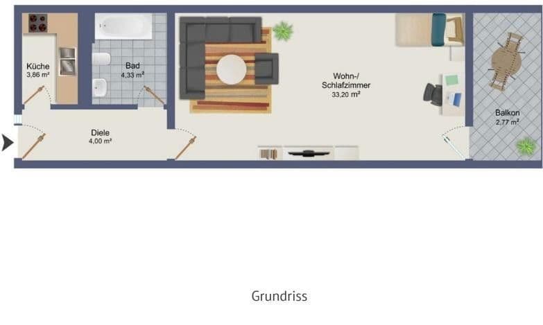 Predaj bytu 1-izbový 48 m², Freiherr von Stein Str. 2, Regensburg, Bavorsko Predaj bytu 1-izbový 48 m², Freiherr von Stein Str. 2, Regensburg, Bavorsko