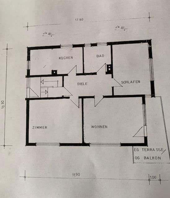 Prenájom bytu 3-izbový 100 m², Bruchsal, Bádensko-Wurttembersko Prenájom bytu 3-izbový 100 m², Bruchsal, Bádensko-Wurttembersko