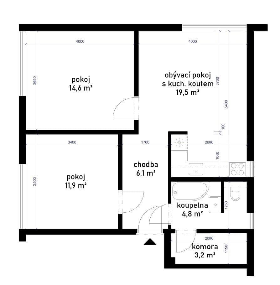 Predaj bytu 3-izbový 65 m², Ševcovská, Zlín, Zlínský kraj Predaj bytu 3-izbový 65 m², Ševcovská, Zlín, Zlínský kraj