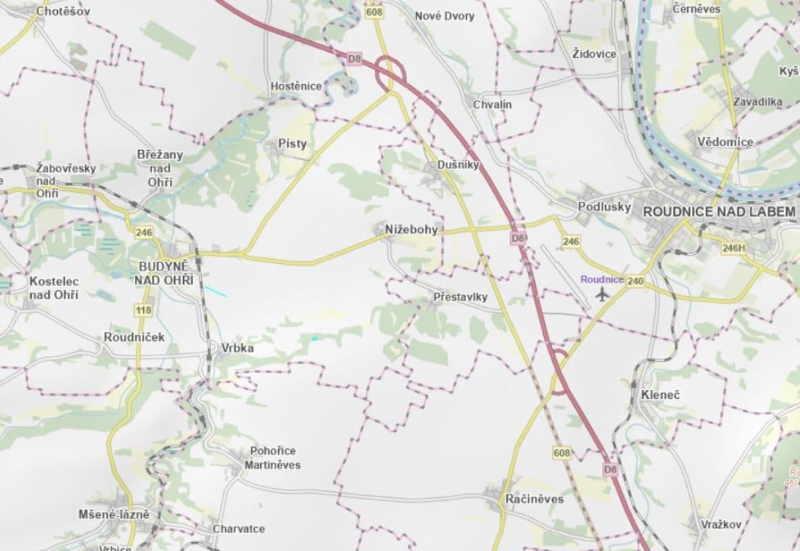 Predaj pozemku 8.473 m², Budyně nad Ohří, Ústecký kraj Predaj pozemku 8.473 m², Budyně nad Ohří, Ústecký kraj