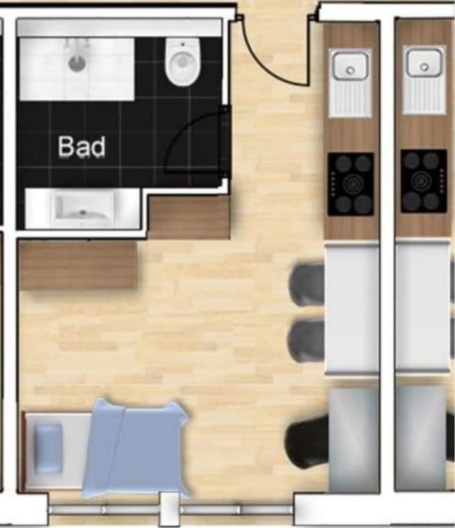 Prenájom bytu 1-izbový 25 m², Zähringerstraße 16A, Offenburg, Bádensko-Wurttembersko Prenájom bytu 1-izbový 25 m², Zähringerstraße 16A, Offenburg, Bádensko-Wurttembersko