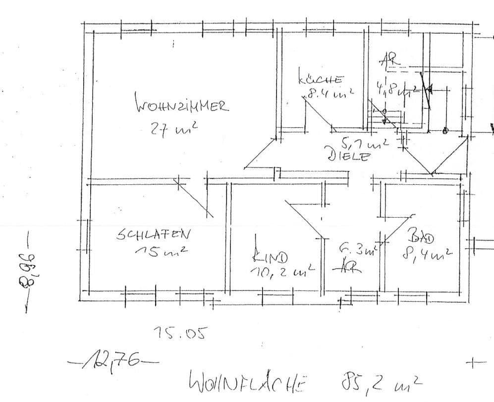 Prenájom bytu 4-izbový 85 m², Klipphausen, Sasko Prenájom bytu 4-izbový 85 m², Klipphausen, Sasko