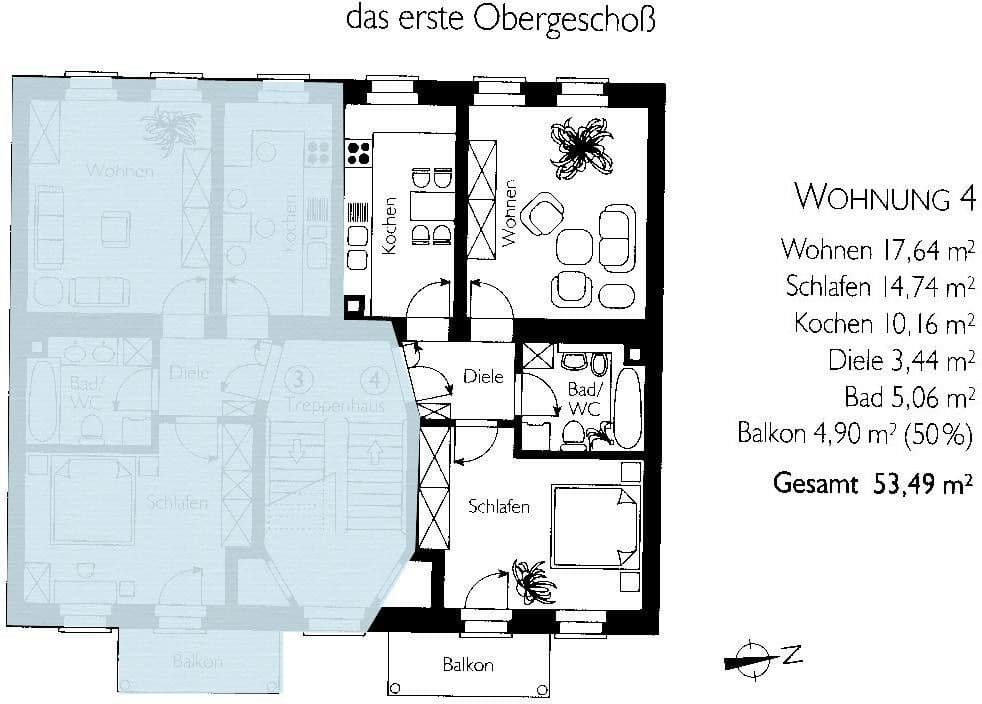 Predaj bytu 2-izbový 54 m², Schachtstraße 2, Leipzig, Sasko Predaj bytu 2-izbový 54 m², Schachtstraße 2, Leipzig, Sasko