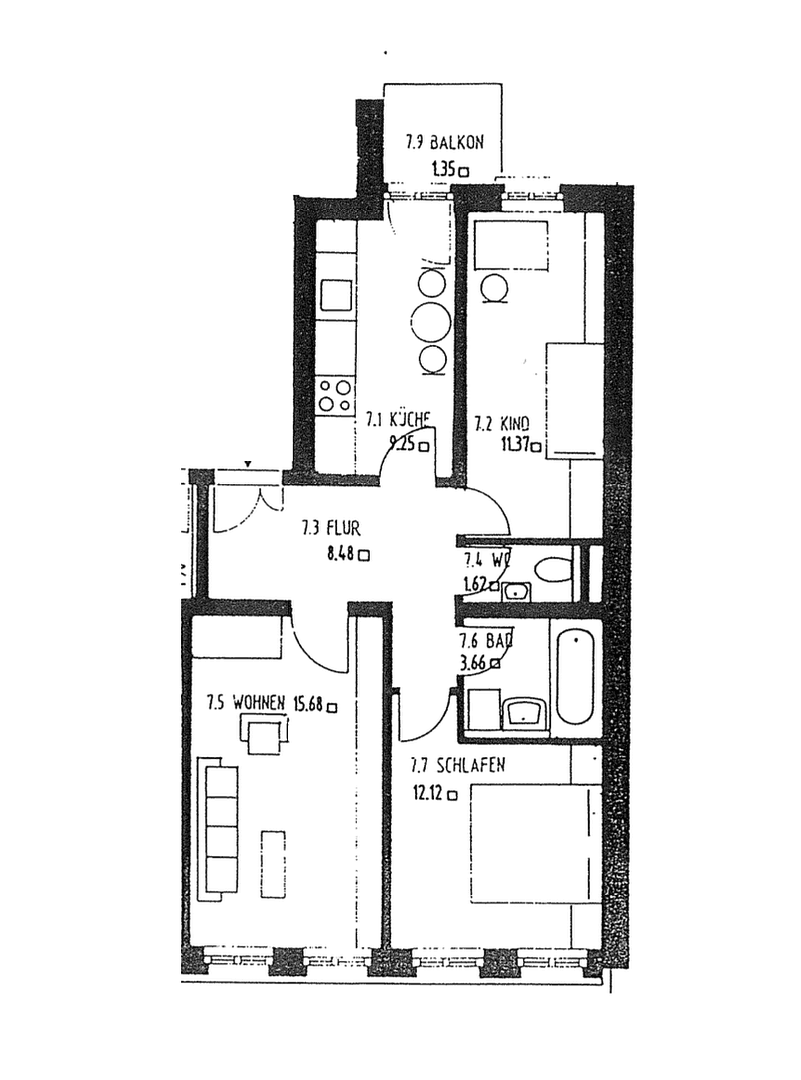 Predaj bytu 3-izbový 65 m², Melscher Str. 6, Leipzig, Sasko Predaj bytu 3-izbový 65 m², Melscher Str. 6, Leipzig, Sasko